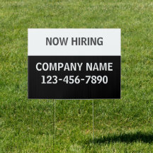 Now Hiring Signs