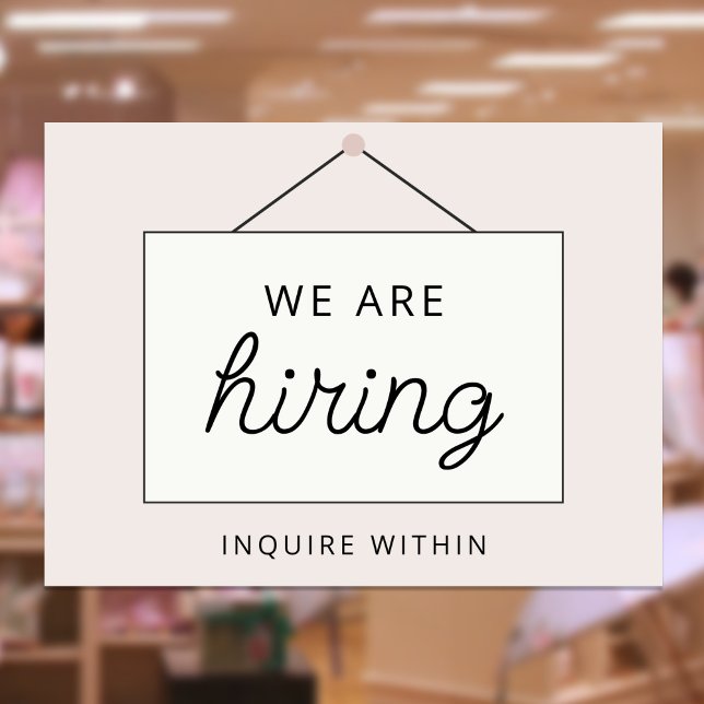 Now Hiring Window Sign (Creator Uploaded)