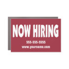 Now Hiring with contact info