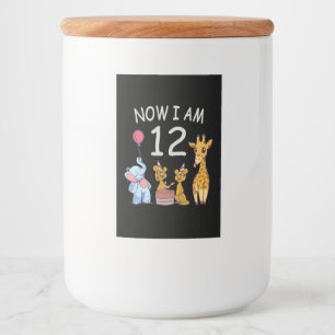 Now I am 12 years old 12th Birthday at the Zoo Food Label