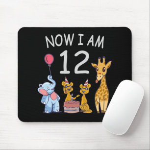 Now I am 12 years old 12th Birthday at the Zoo Mouse Mat