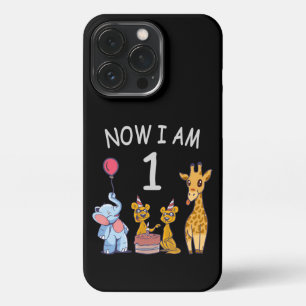 Now I am 1 year old 1st Birthday at the Zoo iPhone 13 Pro Case