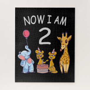 Now I am 2 year old 2nd Birthday at the Zoo Jigsaw Puzzle