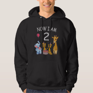 Now I am 2 years old 2nd Birthday at the Zoo Hoodie