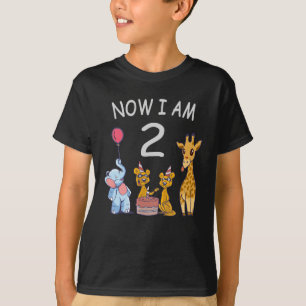 Now I am 2 years old 2nd Birthday at the Zoo T-Shirt