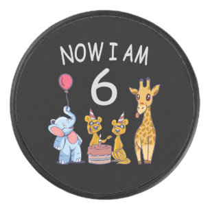 Now I am 6 years old 6th Birthday at the Zoo Hockey Puck