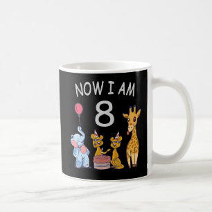 Now I am 8 years old 8th Birthday at the Zoo Coffee Mug