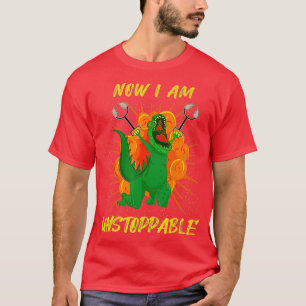 Now I Am Unstoppable Dinosaur Funny Retro Vintage  T-Shirt