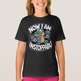 Now I Am Unstoppable Funny T-Rex with Robotic Arms T-Shirt