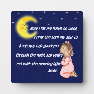 Now I Lay Me Down To Sleep Plaque