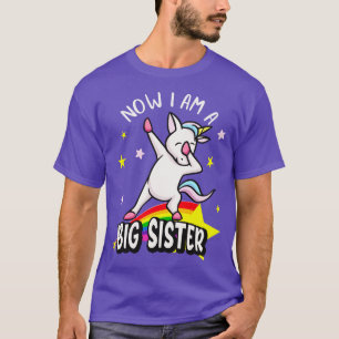 Now Im A Big Sister Dabbing Unicorn Girls T-Shirt