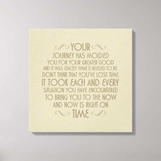 Now is right on time: Printed Canvas Stretched Can Print (Front)