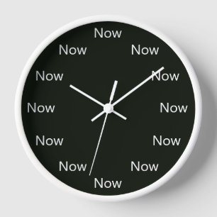 Now is Zen™ - Mindfulness Taoist Buddhist Black Clock
