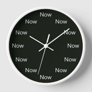 Now is Zen™ - Mindfulness Taoist Buddhist Black Clock