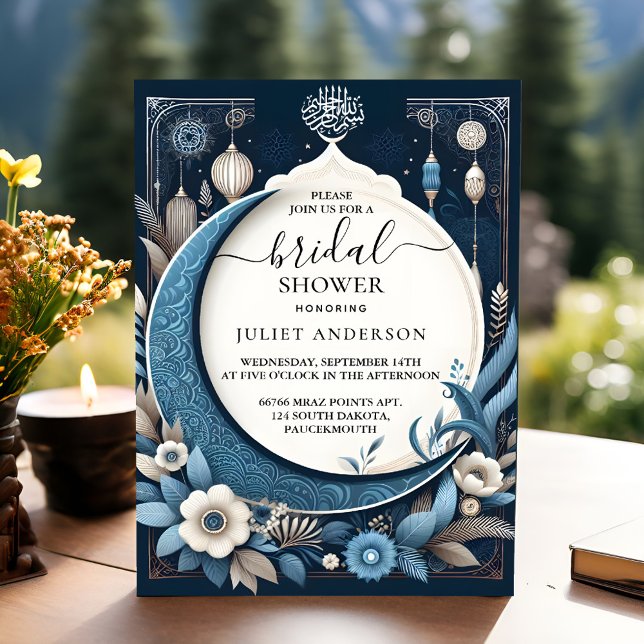 Now Islam Nikah Arabic Walima Muslim Bridal Shower Invitation (Creator Uploaded)