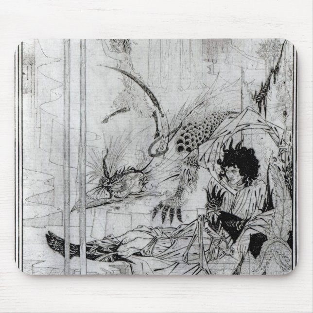 Now King Arthur saw the Questing Beast Mouse Mat (Front)