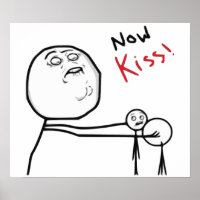 Now Kiss Rage Face Comic Meme