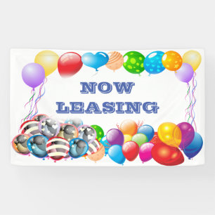 Now Leasing custom Vinyl Banner 3' x 5' Banner
