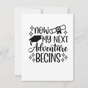 Now My Next Adventure Begins Graduation  Card