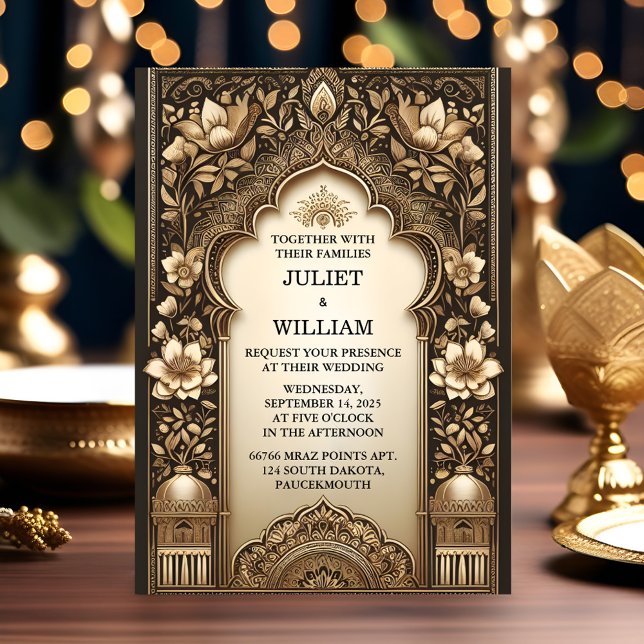 Now Palace Hindi Henna Mehndi Indian Style Wedding Invitation (Creator Uploaded)