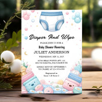 Now Post Dad Pink Blue Diaper And Wipe Baby Shower