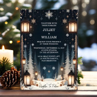 Now Rustic Forest Stars Snow Bright Winter Wedding