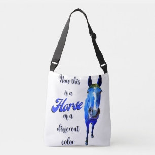 Now This Is A Horse Of A Different Colour in Blue Crossbody Bag