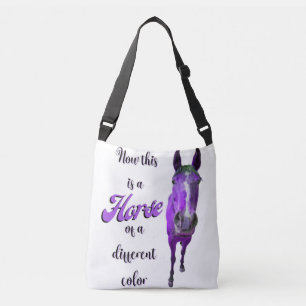 Now This Is A Horse Of A Different Colour Purple Crossbody Bag