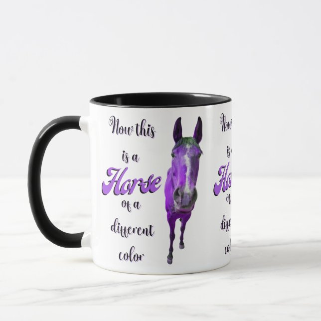 Now This Is A Horse Of A Different Colour Purple Mug (Left)