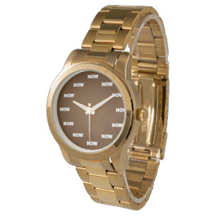 "NOW" Watch (Brown)