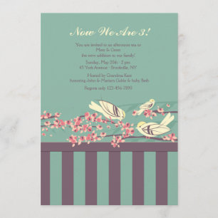 Now We Are Three Meet & Greet Invitation