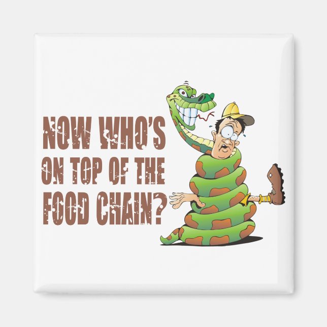 Now who's on top of the food chain magnet (Front)