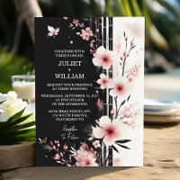 Now Wood Bamboo Pink Sakura Cherry Blossom Wedding