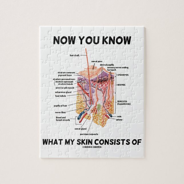 Now You Know What My Skin Consists Of Dermatology Jigsaw Puzzle (Vertical)
