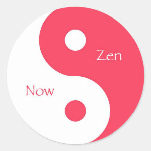 Now & Zen Magenta Classic Round Sticker