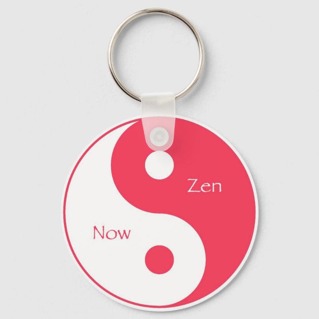 Now & Zen Magenta Key Ring (Front)