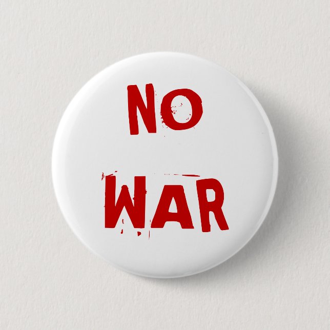 NOWAR 6 CM ROUND BADGE (Front)