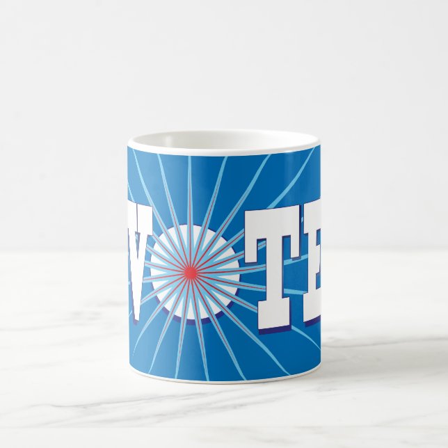 NowPower • Get Out The VOTE Mug, blue Coffee Mug (Center)