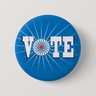 NowPower • VOTE ! Button, round/blue 6 Cm Round Badge