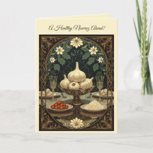 Nowruz Garlic New Year Health and Blessings  Card