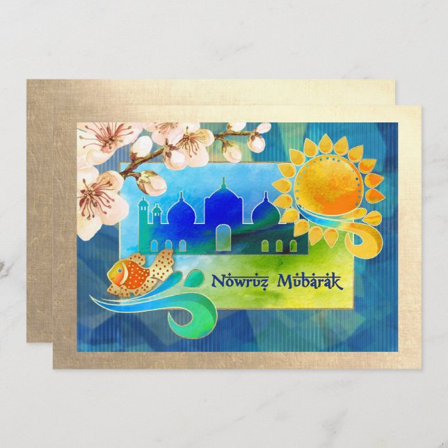 Nowruz Mubarak Persian New Year Party  Invitation (Front/Back)