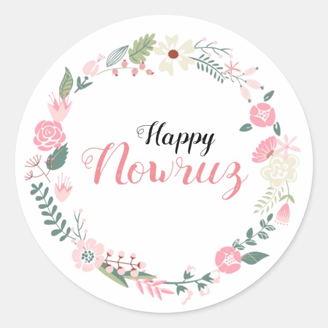 Nowruz Persian Happy Newyear (Norooz) Classic Round Sticker (Front)
