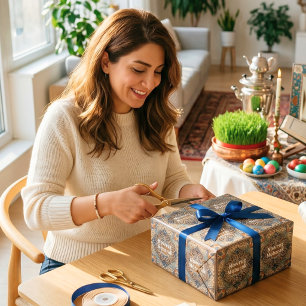 Nowruz Persian New Year Dinner Party Events Gifts Wrapping Paper