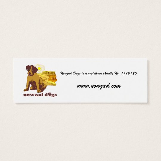 Nowzad Rescue Dogs Bookmark Mini Business Card