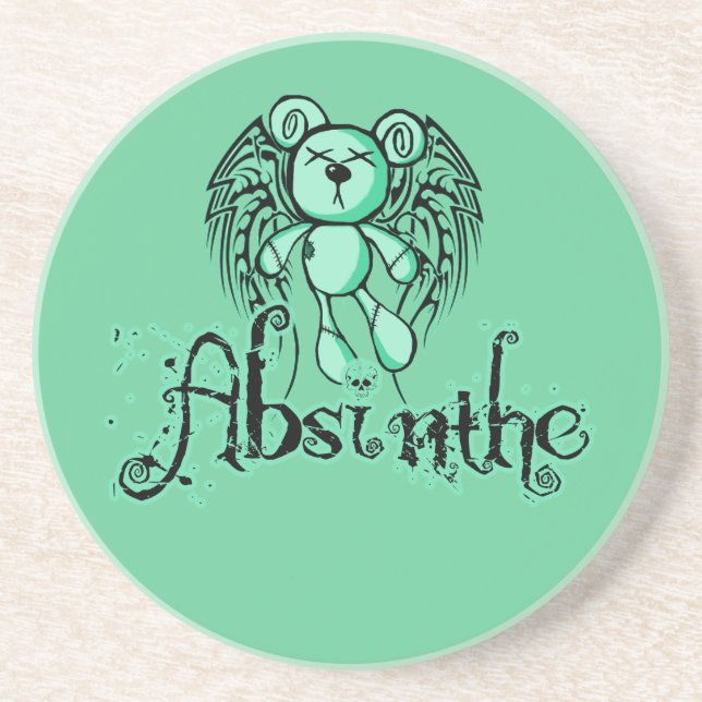 NOXIOUS TEDDY - Absinthe The Green Fairy Coaster (Front)