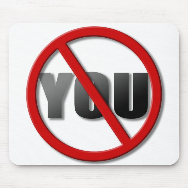 NoYouSymbolLightProduct Mouse Mat (Front)