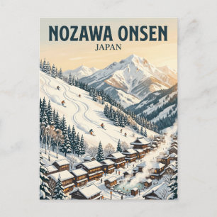 Nozawa Onsen Ski Resort Japan Postcard