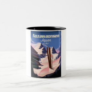 Nozawaonsen Japan to ski Two-Tone Coffee Mug