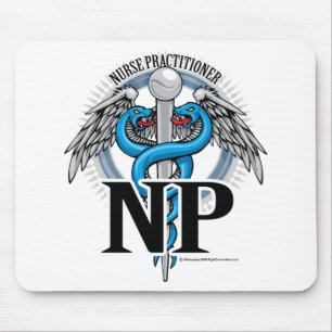 NP Blue Caduceus Mouse Mat