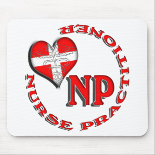 NP CIRCULAR LOGO NURSE PRACTITIONER MOUSE MAT